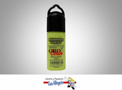 [7590015006621] BORDADO LIQ BRI LB134 32,5CC CREMA PINA MARCA ORO COLOR   