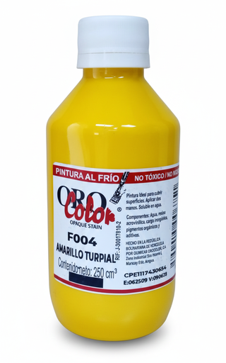 [7590015006751] PINTURA AL FRIO 250CC F004 AMARILLO TURPIAL MARCA ORO COLOR