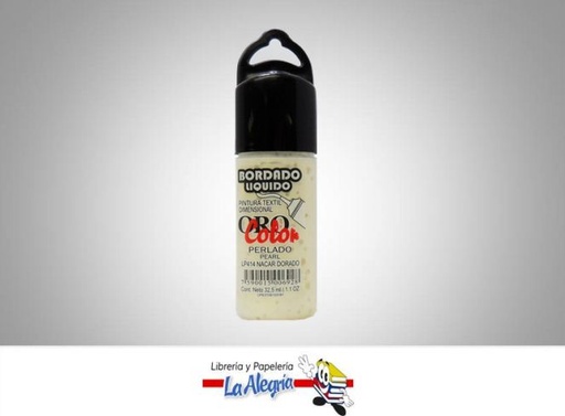 [7590015006928] BORDADO LIQ PER LP414 32,5CC NACAR DORAD MARCA ORO COLOR   