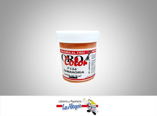 [7590015008564] PINTURA AL FRIO 60CC F134 ZANAHORIA MARCA ORO COLOR   