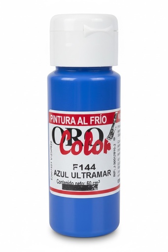 [7590015008663] PINTURA AL FRIO 60CC F144 AZUL ULTRAMAR MARCA ORO COLOR   