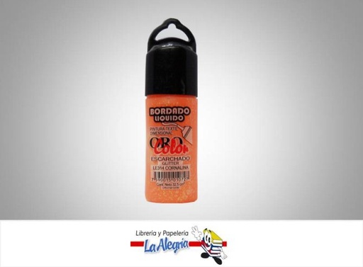 [7590015010727] BORDADO LIQ ESC LE314 32,5CC CORNALINA MARCA ORO COLOR   