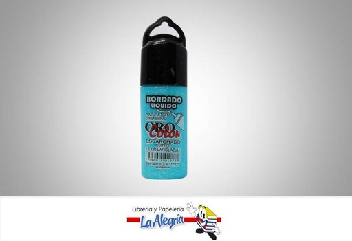 [7590015010789] BORDADO LIQ ESC LE320 32,5CC LAPISLAZULI MARCA ORO COLOR   