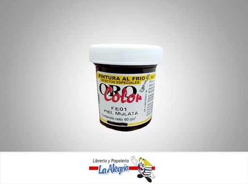 [7590015010871] PINTURA AL FRIO 60CC FE01 PIEL MULATA MARCA ORO COLOR