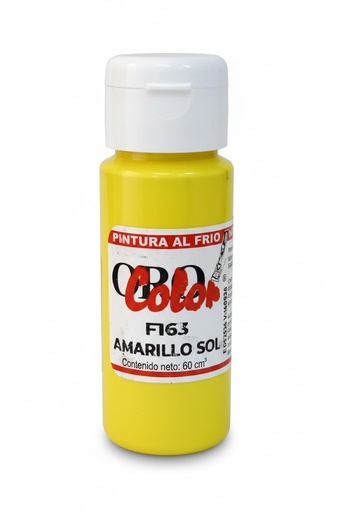 [7590015015937] PINTURA AL FRIO 60CC F163 AMARILLO SOL MARCA ORO COLOR   