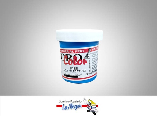[7590015016149] PINTURA AL FRIO 60CC F166 AZUL ELECTRICO MARCA ORO COLOR   