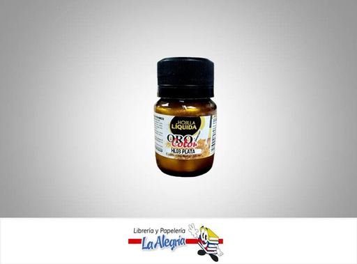 [7590015033566] HOJILLA LIQUIDA 30CC HL03 PLATA MARCA ORO COLOR   