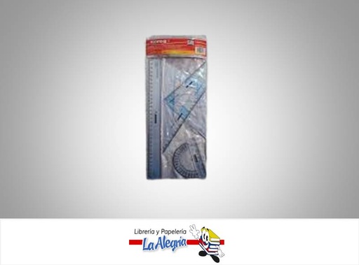 [7590033005866] JUEGO DE GEOMETRIA ACRILICO 30 CM MARCA KORES