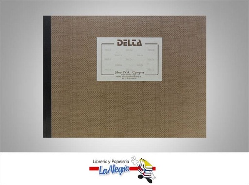 [7591058010475] LIBRO DE COMPRAS 100 FOL MARCA DELTA   