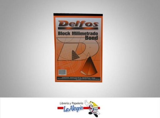 [7591058012055] BLOCK BOND MILIMETRADO A4 20H 60GR MARCA DELFOS   