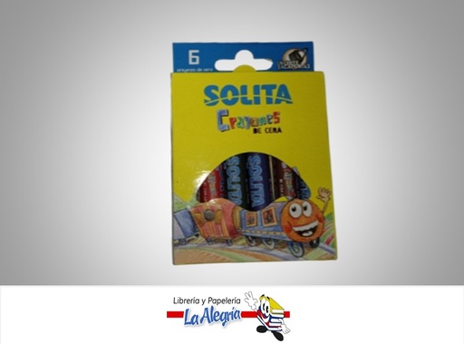 [7591147006121] CREYON DE CERA CON SACAPUNTAS 6 UND MARCA SOLITA