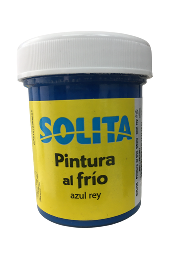 [7591147017110] PINTURA AL FRIO 60ML AZUL REY MARCA SOLITA   