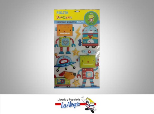 [7591147018261] DECO CUARTO CALCOMANIAS DECORATIVAS ROBO MARCA SOLITA   