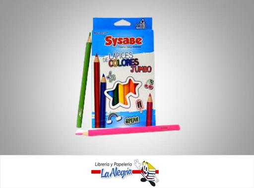 [7591213002682] LAPICES DE COLORES JUMBO 08141002;  12 COLORES MARCA SYSABE