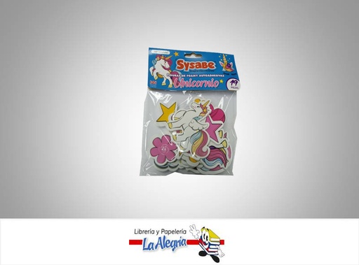 [7591213016061] FIGURAS FOAMI ADHESIVA UNICORNIO MARCA SYSABE   