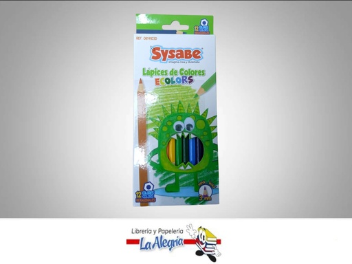[7591213018119] LAPICES DE COLORES HEXAGONALES 12 UND MARCA SYSABE   