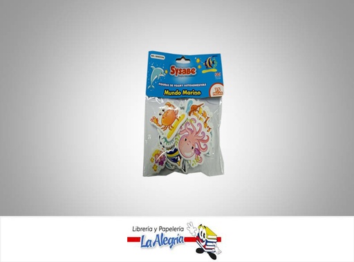 [7591213020044] FIGURA DE FOAMI ADHESIVA MUNDO MARINO 12 PZAS MARCA SYSABE