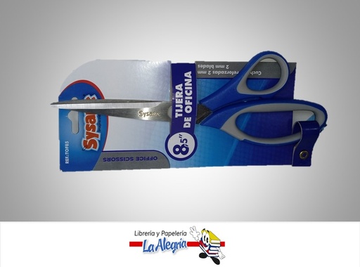 [7591213022956] TIJERA OFICINA 8.5" TOF85 2 COLORES MARCA SYSABE