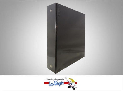 [7591447081040] CARPETA 3 AROS 2'' CARTA NEGRO MARCA MAYKA   