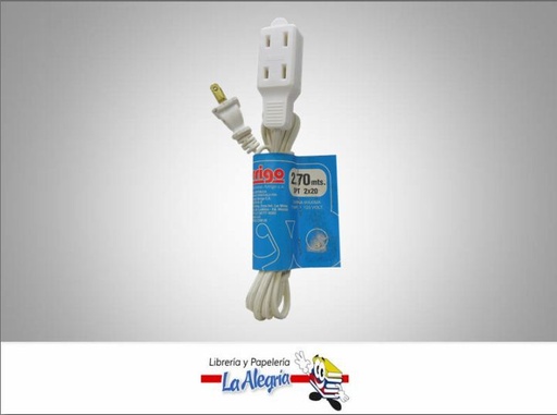 [7591506020096] EXTENSION ELECTRICA DOMESTICA 2.70MTS MARCA ARRIGO   