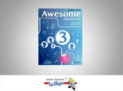[7591524016965] NEW AWESOME 3 STUDENT BOOK  AUTOR RICHMOND EDITORIAL IDIOMAS