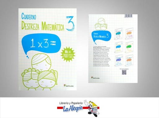 [7591524017214] DESTREZA MATEMATICA 3 TEMATICA MATEMATICA AUTOR VILLAPAREDES LISBETH EDITORIAL EDITORIAL SANTILLANA