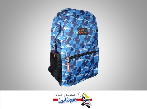 [7591525123181] MORRAL ESCOLAR GRANDE SIMPSONS 11740133 AZUL MARCA CAPI