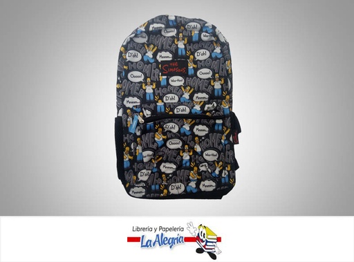 [7591525123198] MORRAL ESCOLAR GRANDE SIMPSONS 11740134 NEGRO MARCA CAPI