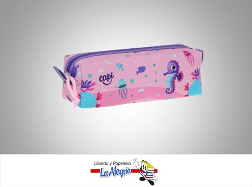 [7591525129480] CARTUCHERA RECTANGULAR KID CABALLITO DE MAR 12312092 MARCA CAPI