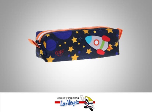 [7591525129497] CARTUCHERA RECTANGULAR KID COHETE MARCA CAPI   