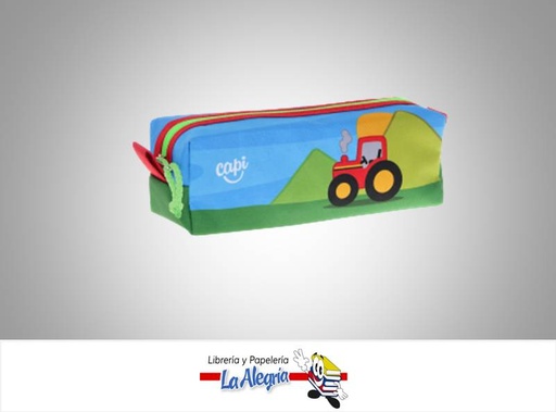 [7591525129503] CARTUCHERA RECTANGULAR KID TRACTOR MARCA CAPI   