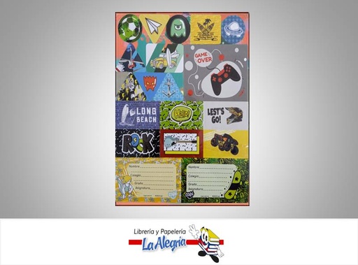[7591525129565] ETIQUETAS ESCOLARES STICKERS SURTI NINO MARCA CAPI   