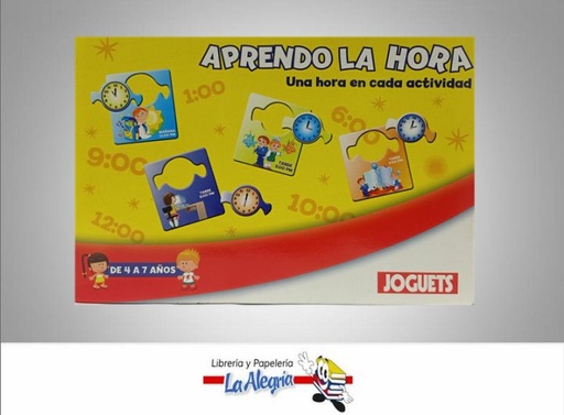 [7591686040952] JUEGO APRENDO LA HORA 12PZAS MARCA JOGUETS   