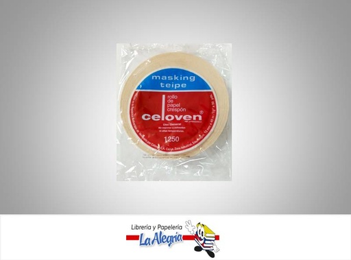 [7591894030073] TIRRO BLANCO 1250 12MM X 45M UND MARCA CELOVEN   