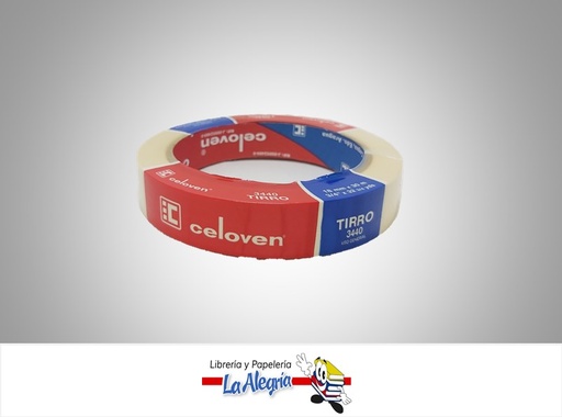 [7591894030189] TIRRO BLANCO 3440 18MMX30M UND MARCA CELOVEN   