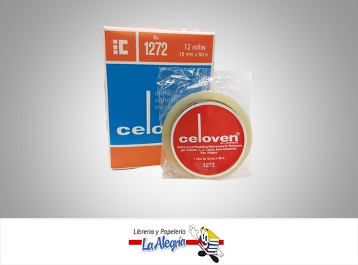 [7591894120040] CINTA PLASTICA 1272 12MMX50M UND MARCA CELOVEN   
