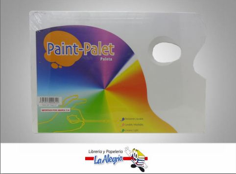 [7591927000820] PALETA PLASTICA CUADRADA PAINT- PALET MARCA ABARCA   