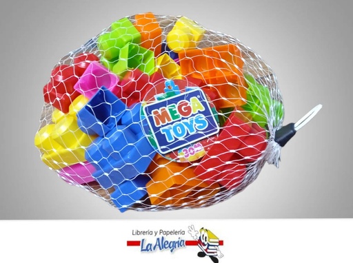 [759201912064] BLOQUES EN MALLA 30 PZAS MARCA MEGA TOYS   