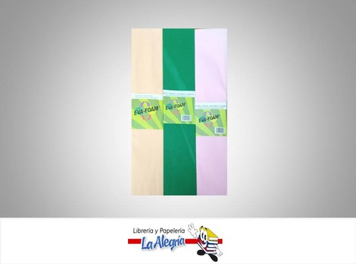[7592235000403] PAPEL CREPE P/PLIEGO 50X200 COLOR VARIOS MARCA EVA FOAM   