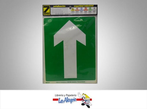 [7592266010211] SENAL FLECHA VERDE 25X19,5CM MARCA SEVEN   