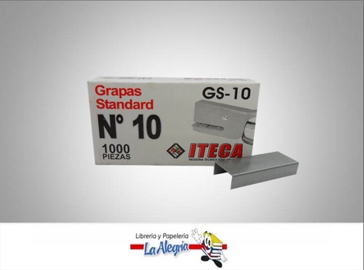 [7592302008899] GRAPA LISA N°10 GS-10 PAQ 1000 UND MARCA ITECA