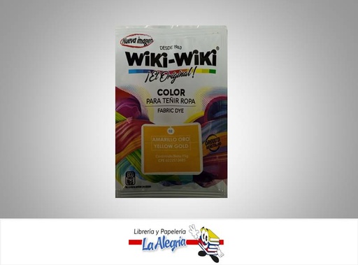 [7592340000039] WIKI-WIKI AMARILLO ORO 15G UND MARCA WIKI-WIKI   