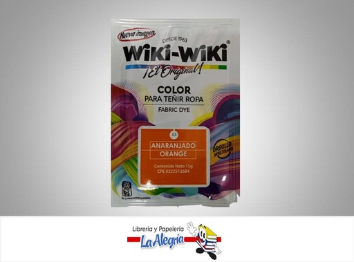 [7592340000053] WIKI-WIKI ANARANJADO 15G UND MARCA WIKI-WIKI   