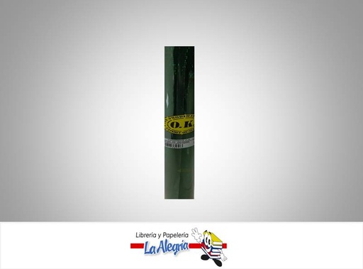 [7592402138946] PAPEL HOLOGRA 50X70 CM VERDE XMETRO MARCA OK   
