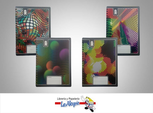 [7592402242285] LIBRETA 5 MATERIA 21X27CM 180H SURTIDO MARCA OK   