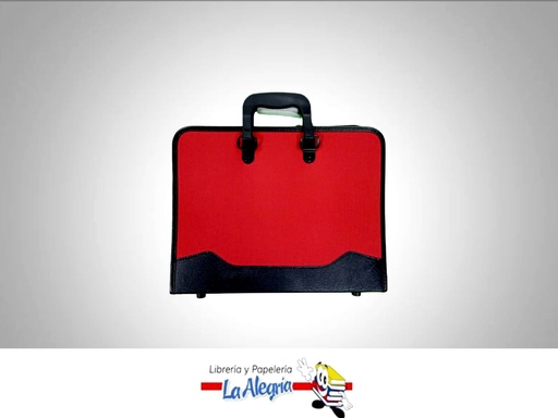 [7592402443453] PORTAFOLIO SINTETICO C/ASA 61X46X4CM ROJ MARCA OK   