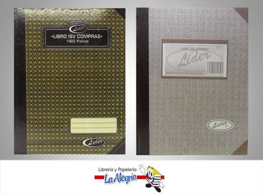 [7592474150501] LIBRO DE COMPRA 160 FOL MARCA LIDER   