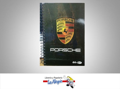 [7592474683078] LIBRETA ESPIRAL 6 MAT PORSHE 210 X 275 MARCA OFI-NOTA   