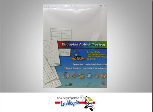 [7592569001916] ETIQUETA ADHESIVAS 10H 10X3,5CM CARTA MARCA STAR   