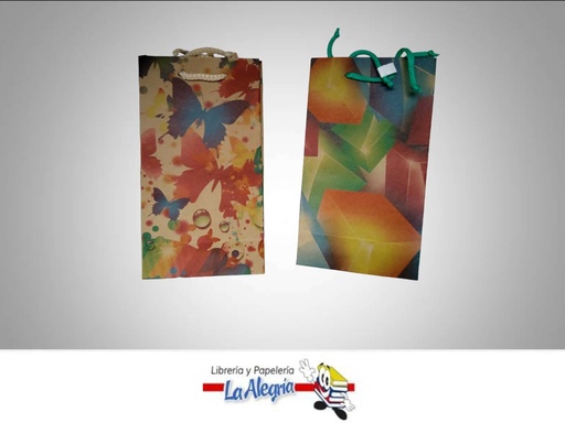 [7592636160461] BOLSA REGALO KRAFT BK46 14 X 25CM ESTAMPADA MARCA CROMO DISEÑOS